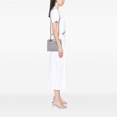 Medium Pearlescent Lambskin Cannage Lady Dior