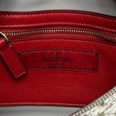 Metallic Craquele Nappa Rockstud Spike Belt Bag