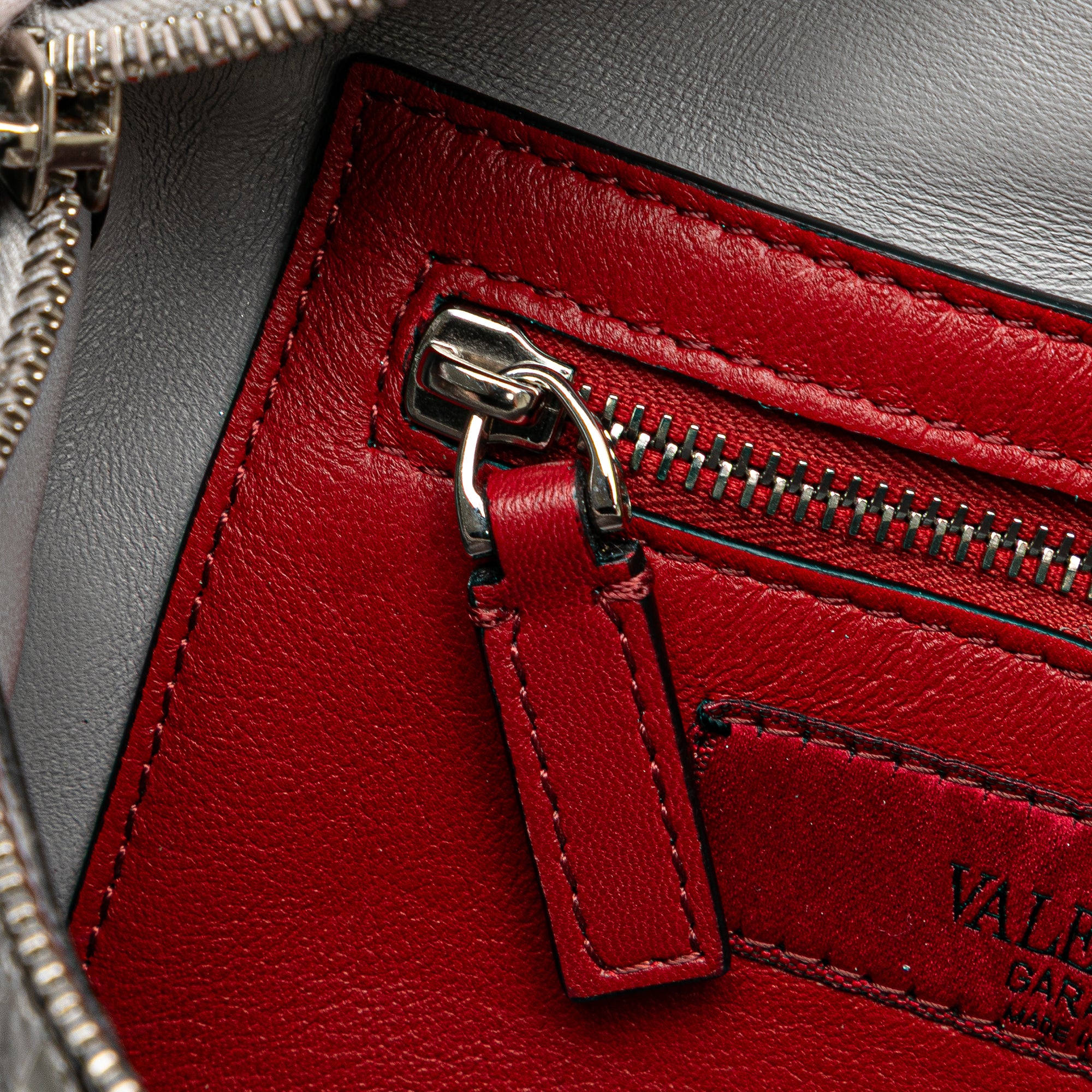 Metallic Craquele Nappa Rockstud Spike Belt Bag