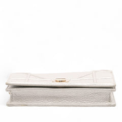 Metallic Grained Calfskin Diorama Wallet On Chain