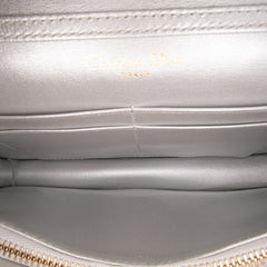 Metallic Grained Calfskin Diorama Wallet On Chain