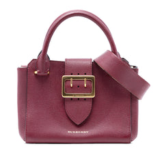 Small Grained Leather Buckle Tote
