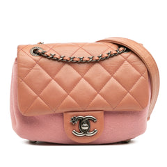Paris Salzburg Mini Quilted Glazed Calfskin and Felt Edelweiss Flower Flap