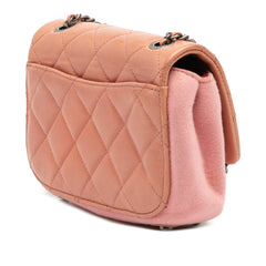 Paris Salzburg Mini Quilted Glazed Calfskin and Felt Edelweiss Flower Flap