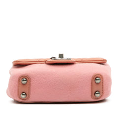 Paris Salzburg Mini Quilted Glazed Calfskin and Felt Edelweiss Flower Flap
