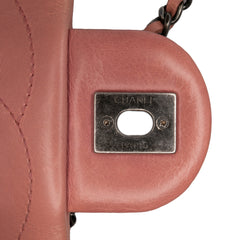 Paris Salzburg Mini Quilted Glazed Calfskin and Felt Edelweiss Flower Flap