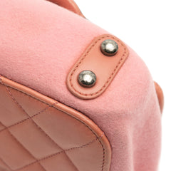 Paris Salzburg Mini Quilted Glazed Calfskin and Felt Edelweiss Flower Flap