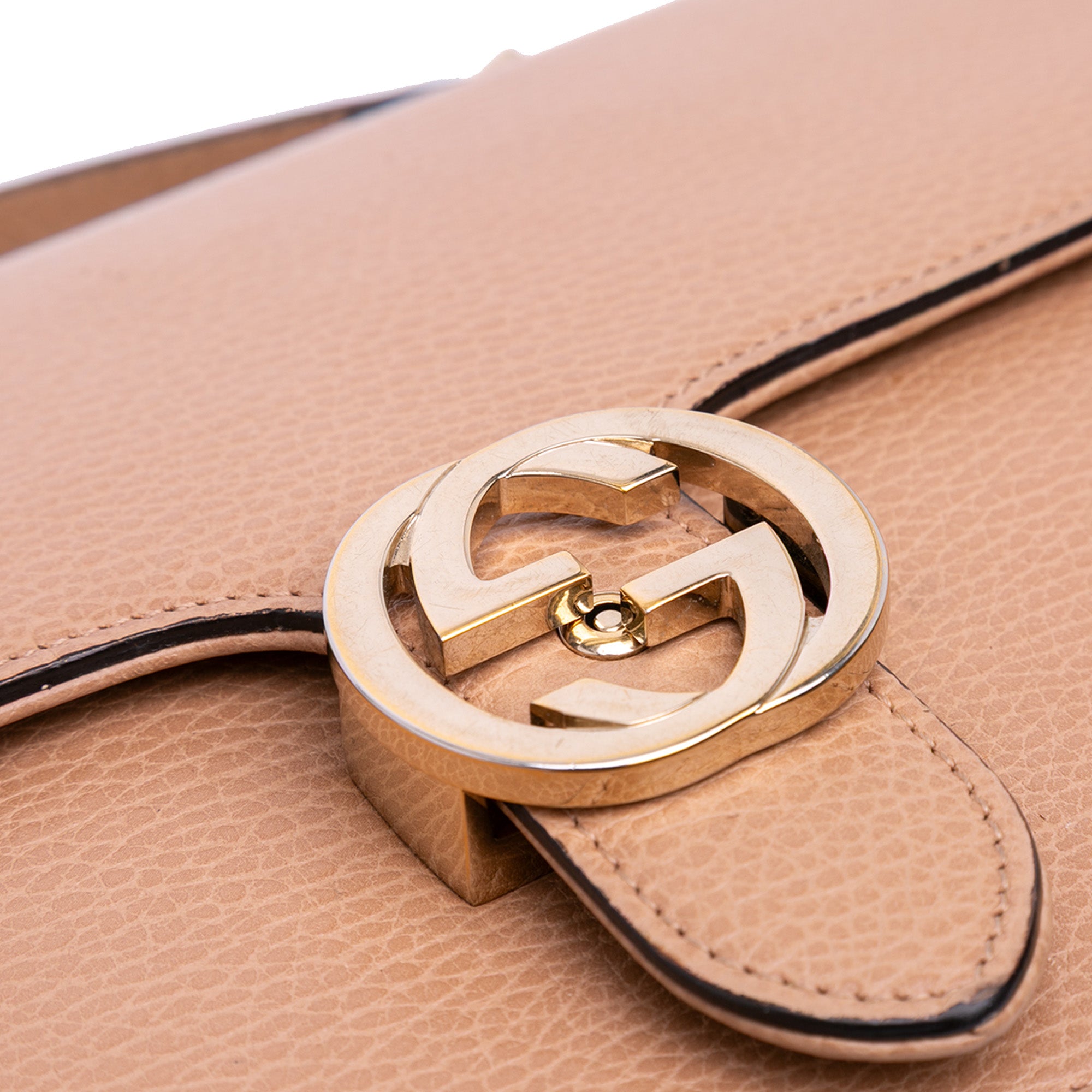 Medium Dollar Calfskin Interlocking G Crossbody