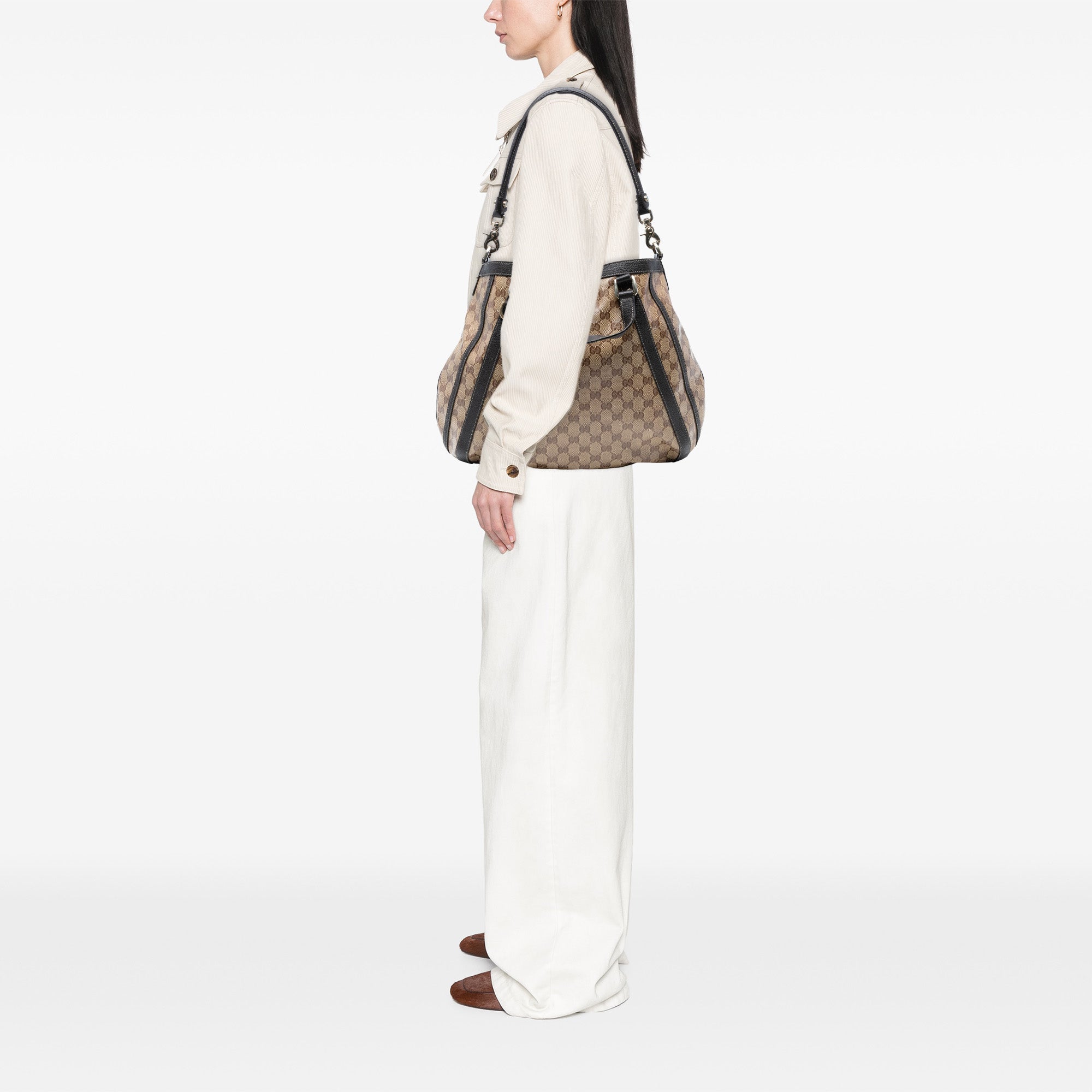 GG Crystal Abbey D Ring Convertible Tote