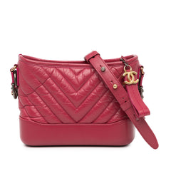 Small Chevron Aged Calfskin Gabrielle Crossbody