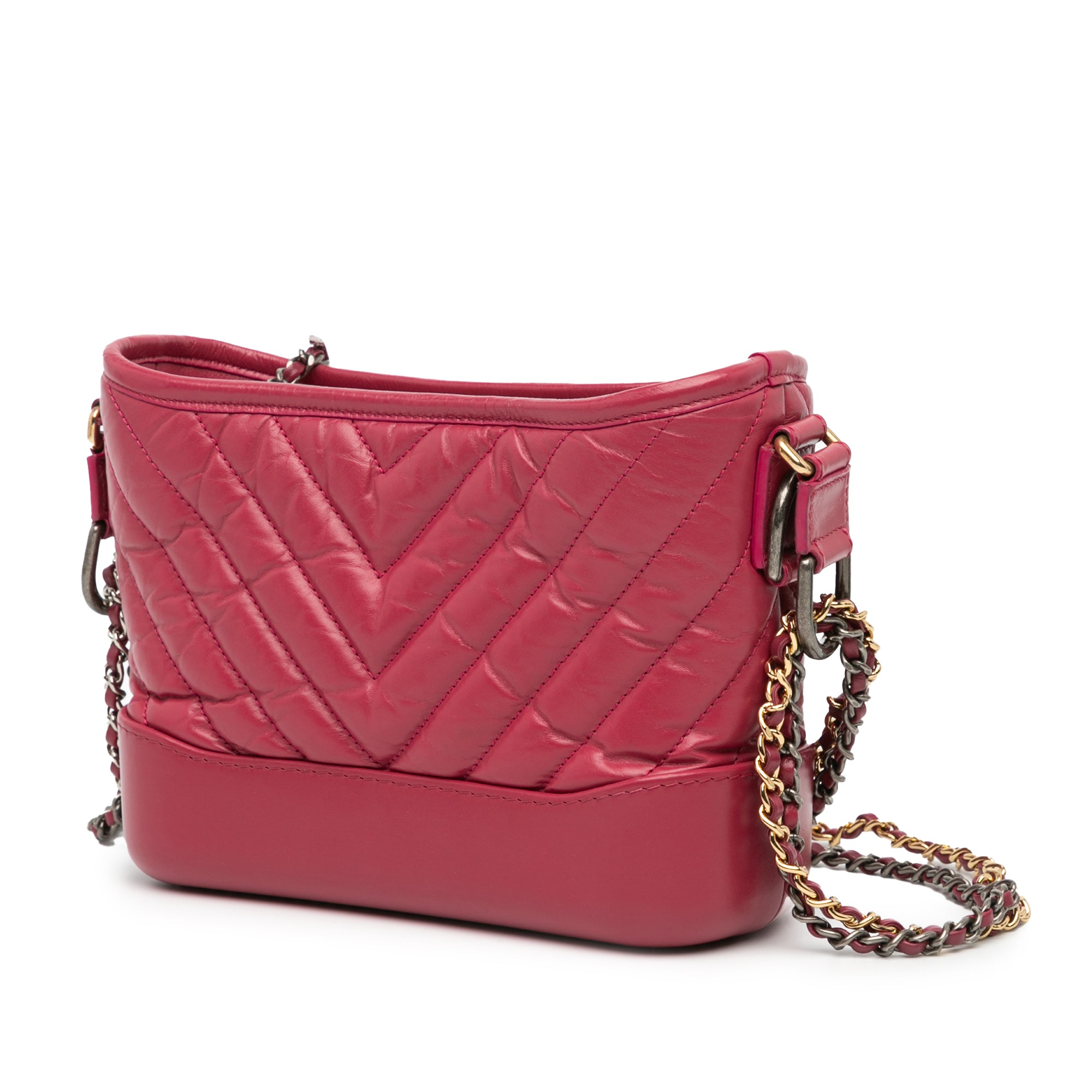 Small Chevron Aged Calfskin Gabrielle Crossbody