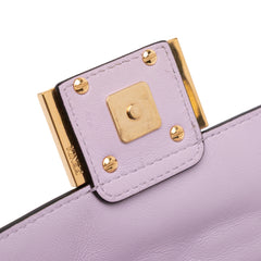 Mini Zucca Embossed Leather Baguette Satchel