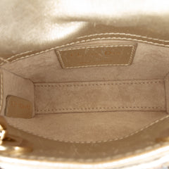 Micro Metallic Calfskin Cannage Beaded Lady Dior