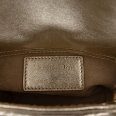 Micro Metallic Calfskin Cannage Beaded Lady Dior