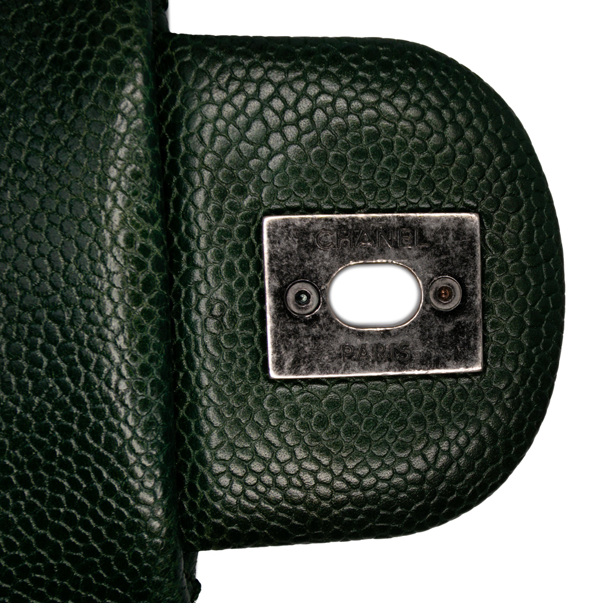 Medium Quilted Iridescent Caviar Easy Flap