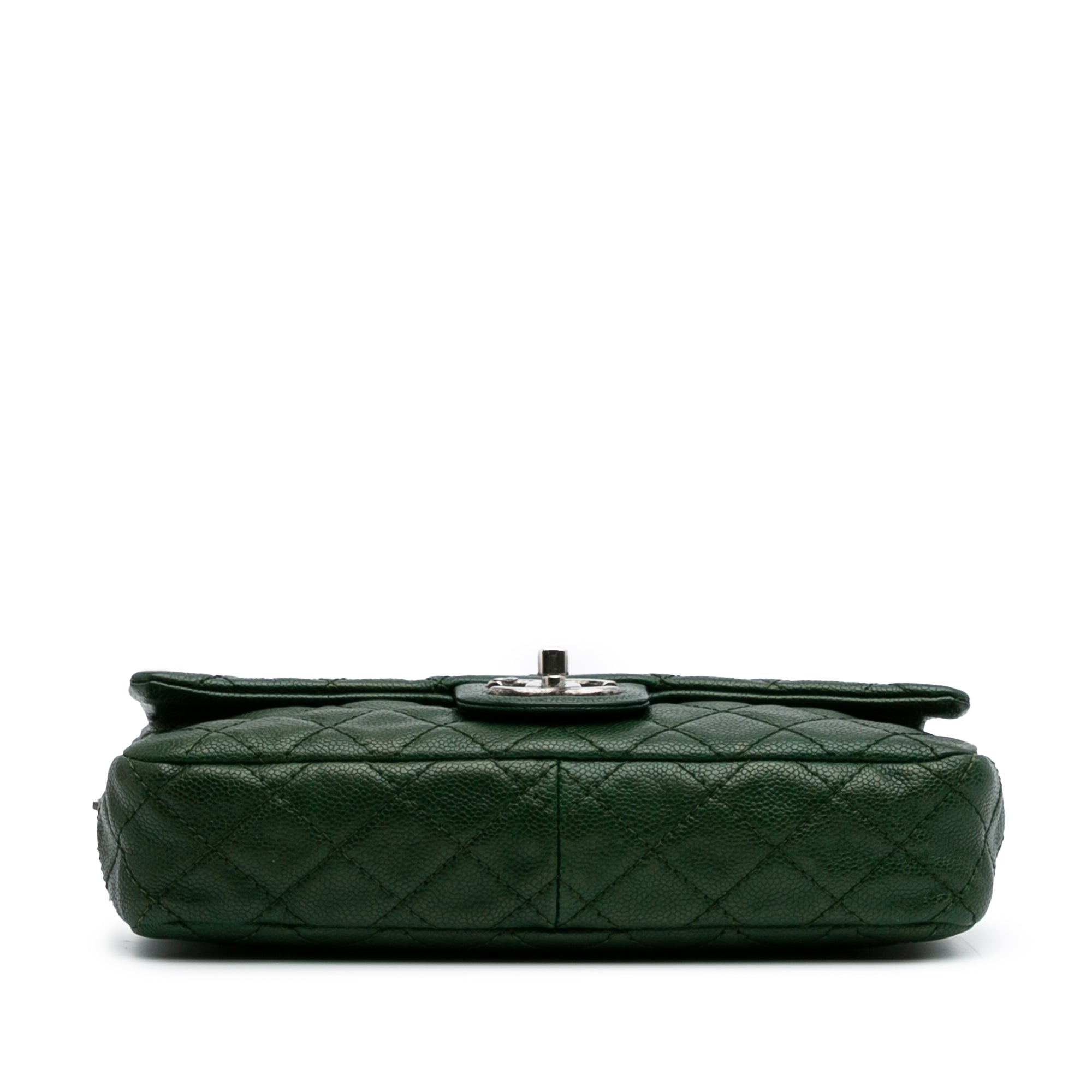 Medium Quilted Iridescent Caviar Easy Flap