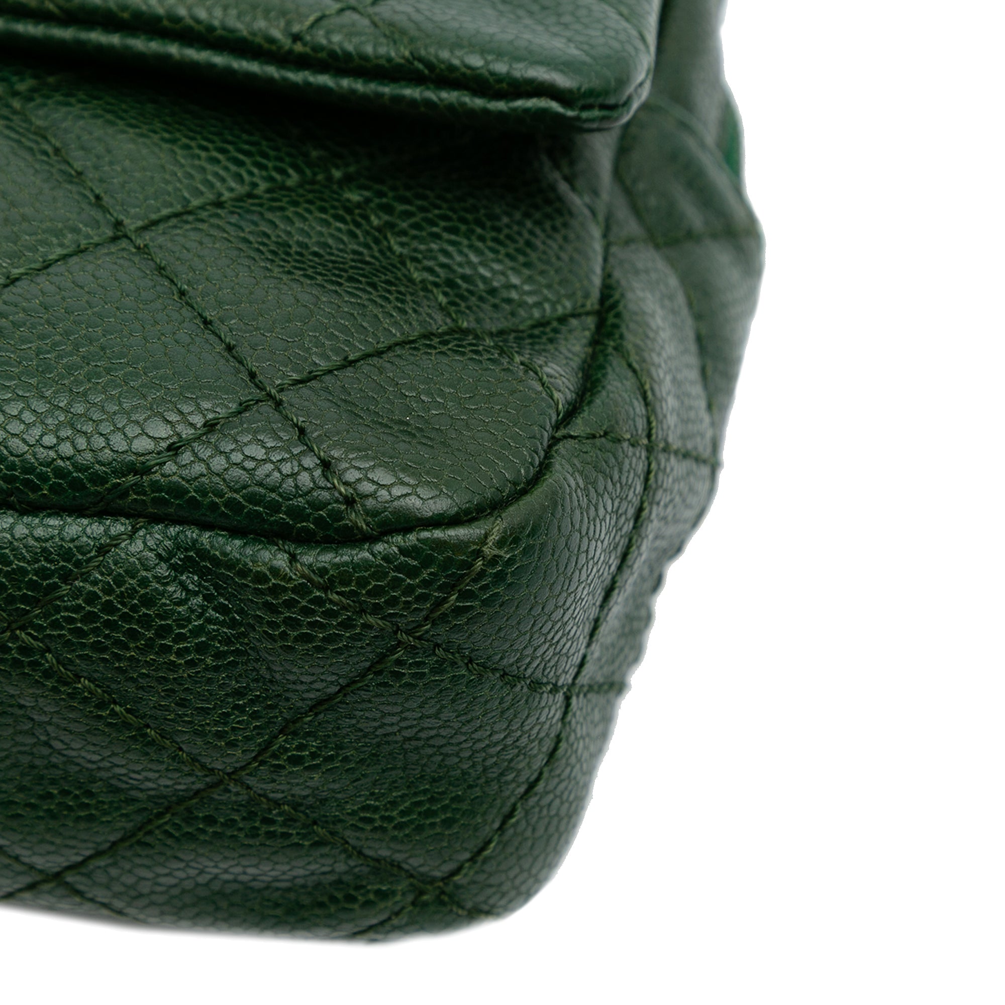 Medium Quilted Iridescent Caviar Easy Flap