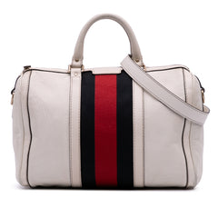 Medium Calfskin Web Joy Boston Bag