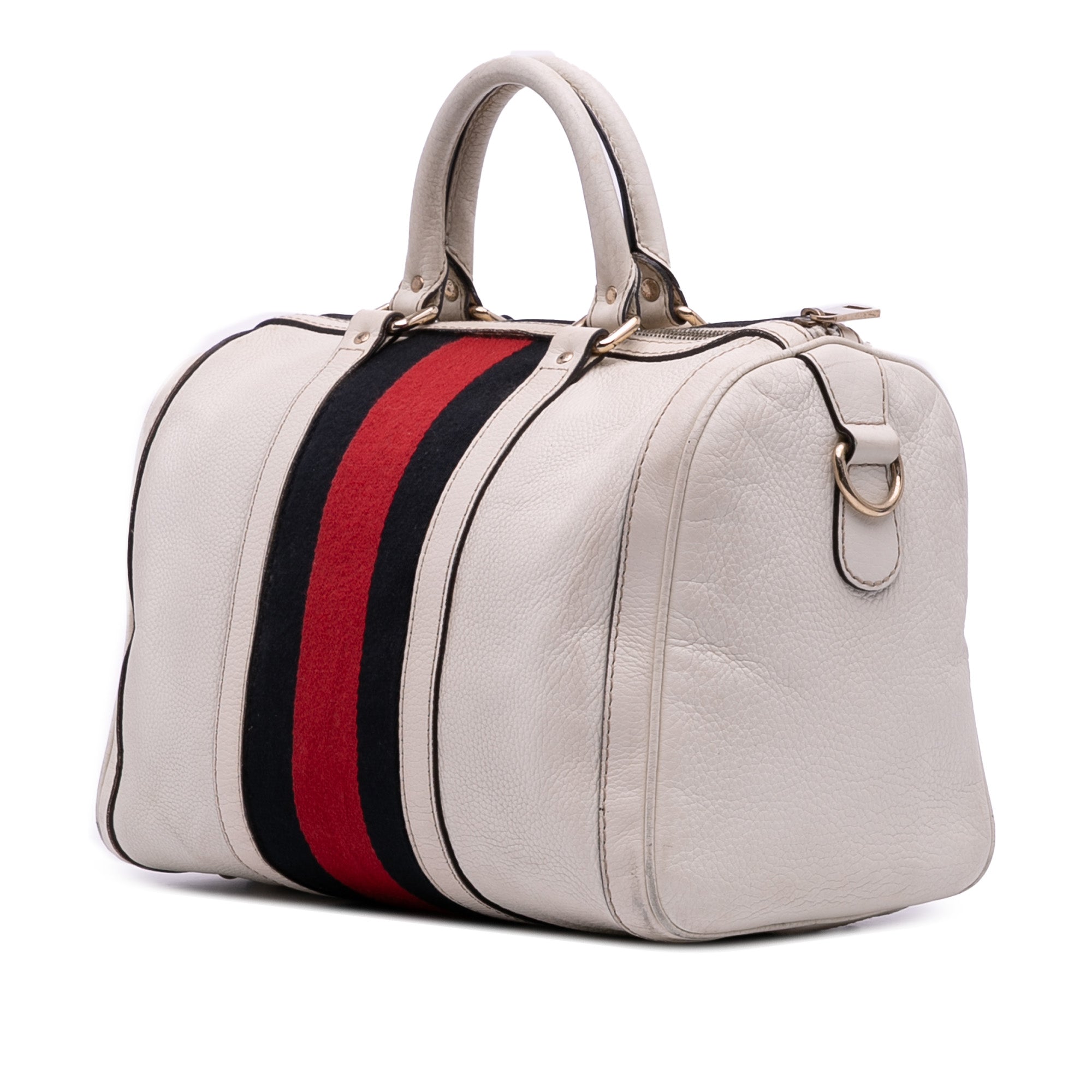 Medium Calfskin Web Joy Boston Bag