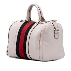 Medium Calfskin Web Joy Boston Bag