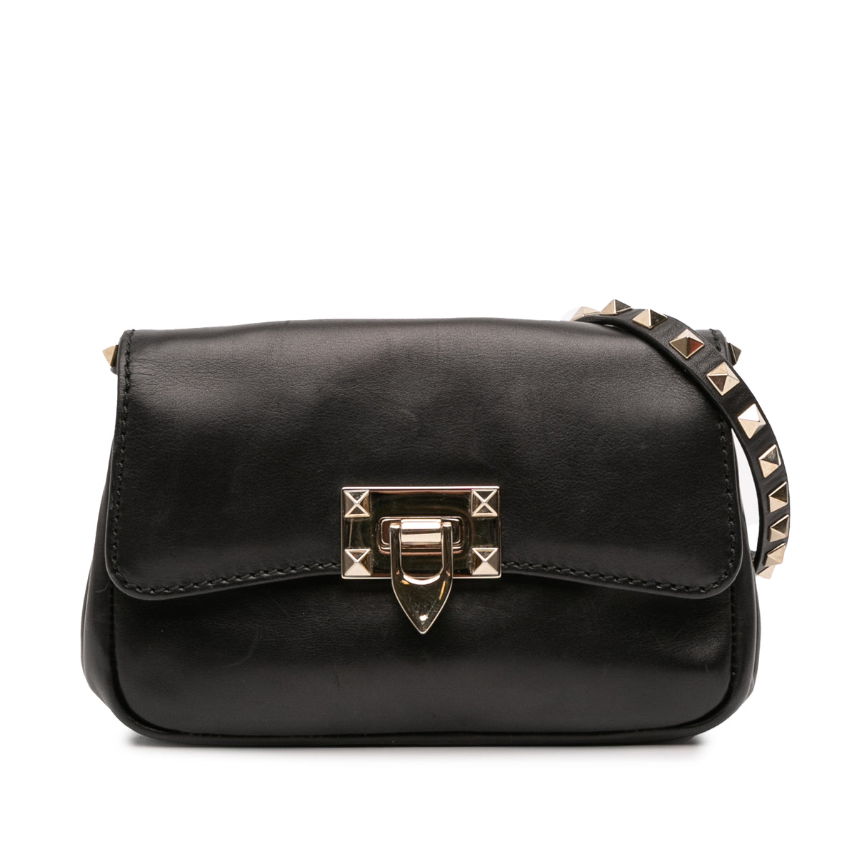 Small Leather Rockstud Crossbody