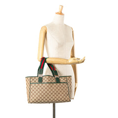 GG Canvas Web Pop Tote