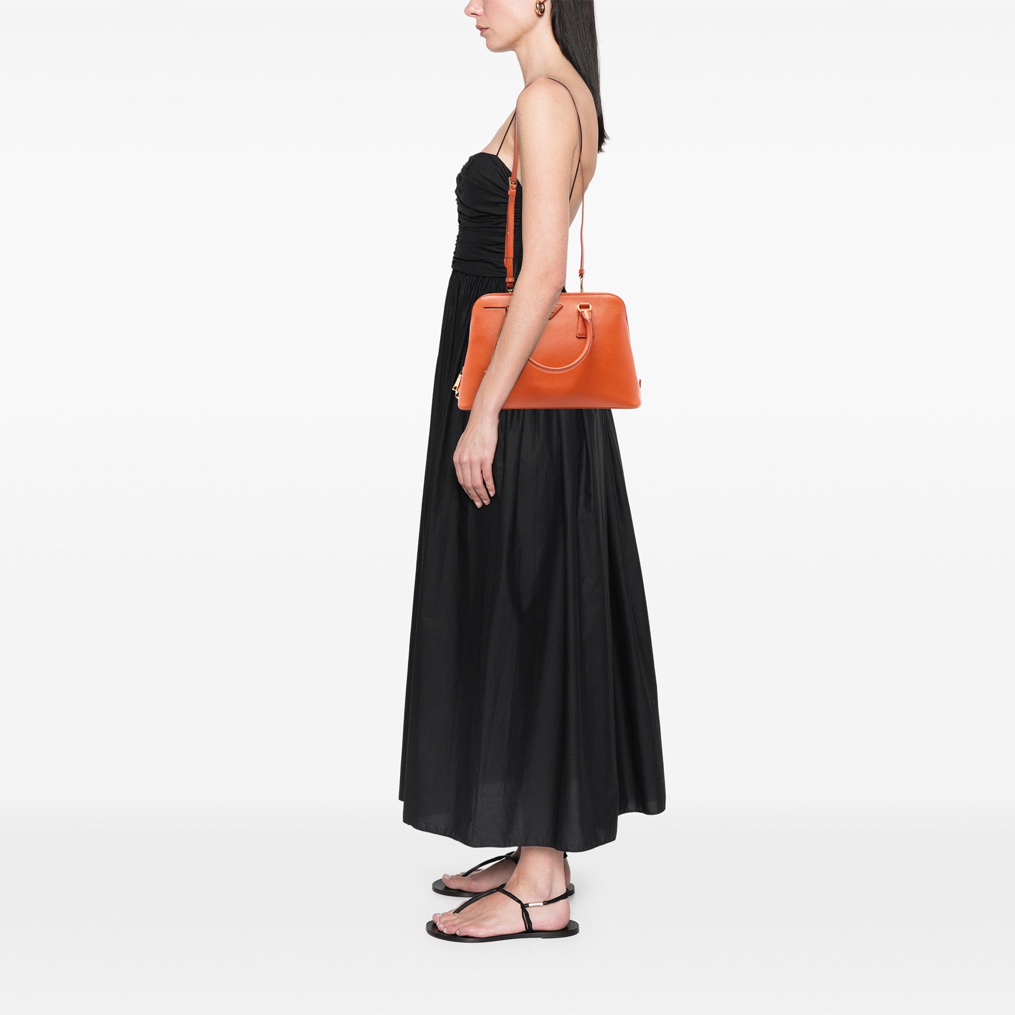 Medium Saffiano Lux Promenade Satchel