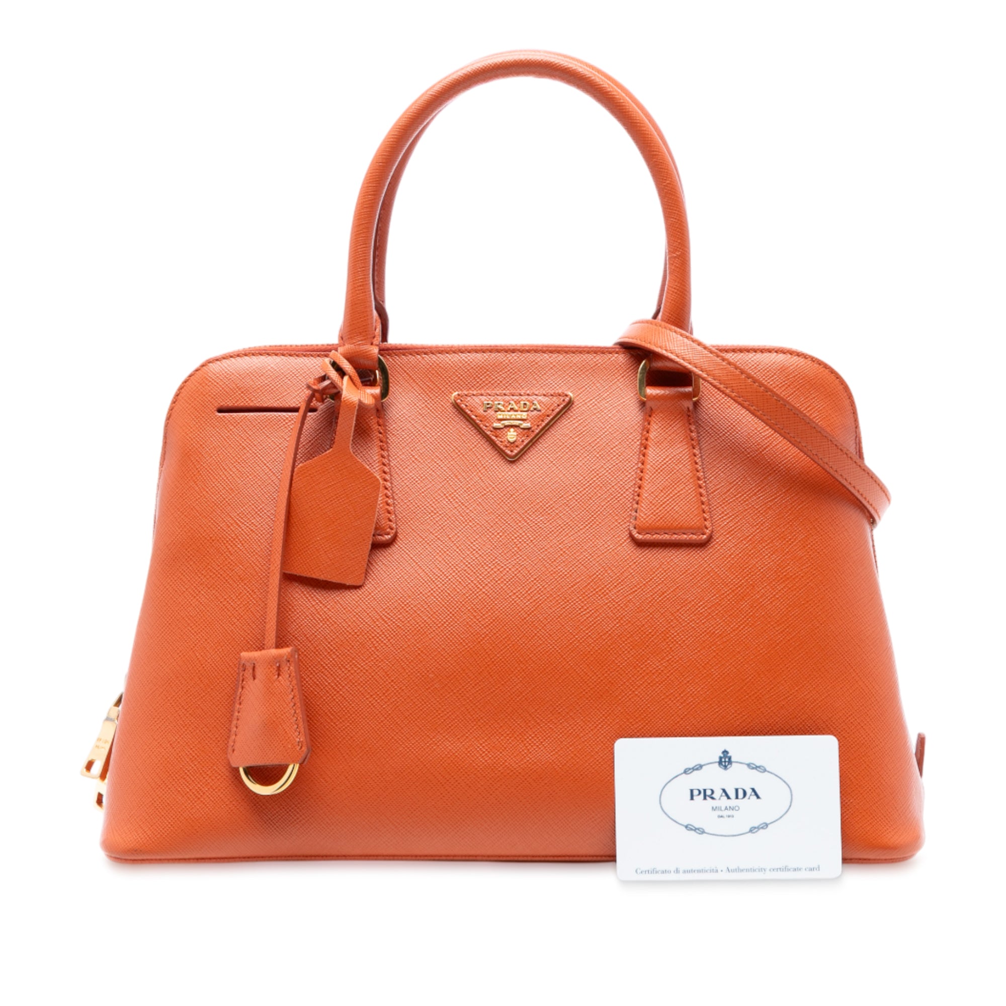 Medium Saffiano Lux Promenade Satchel