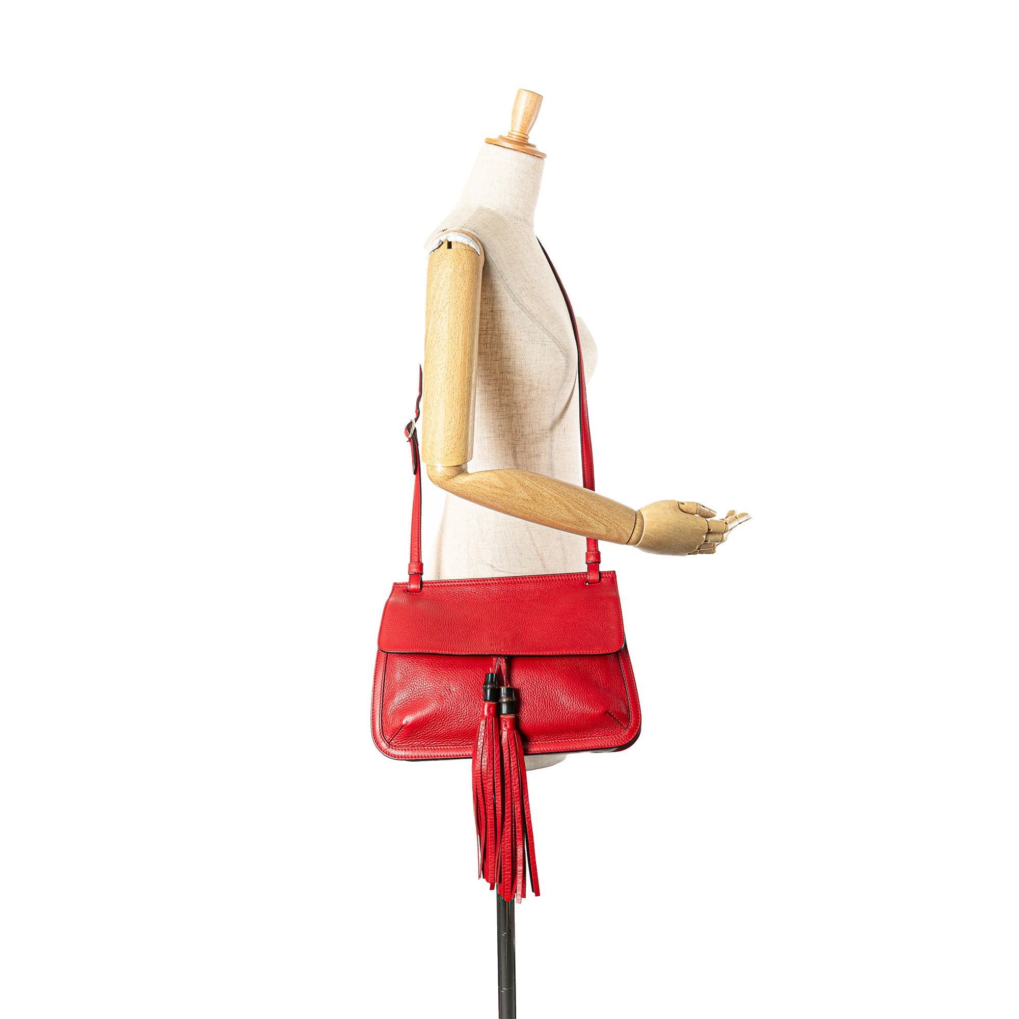 Medium Leather Bamboo Daily Crossbody
