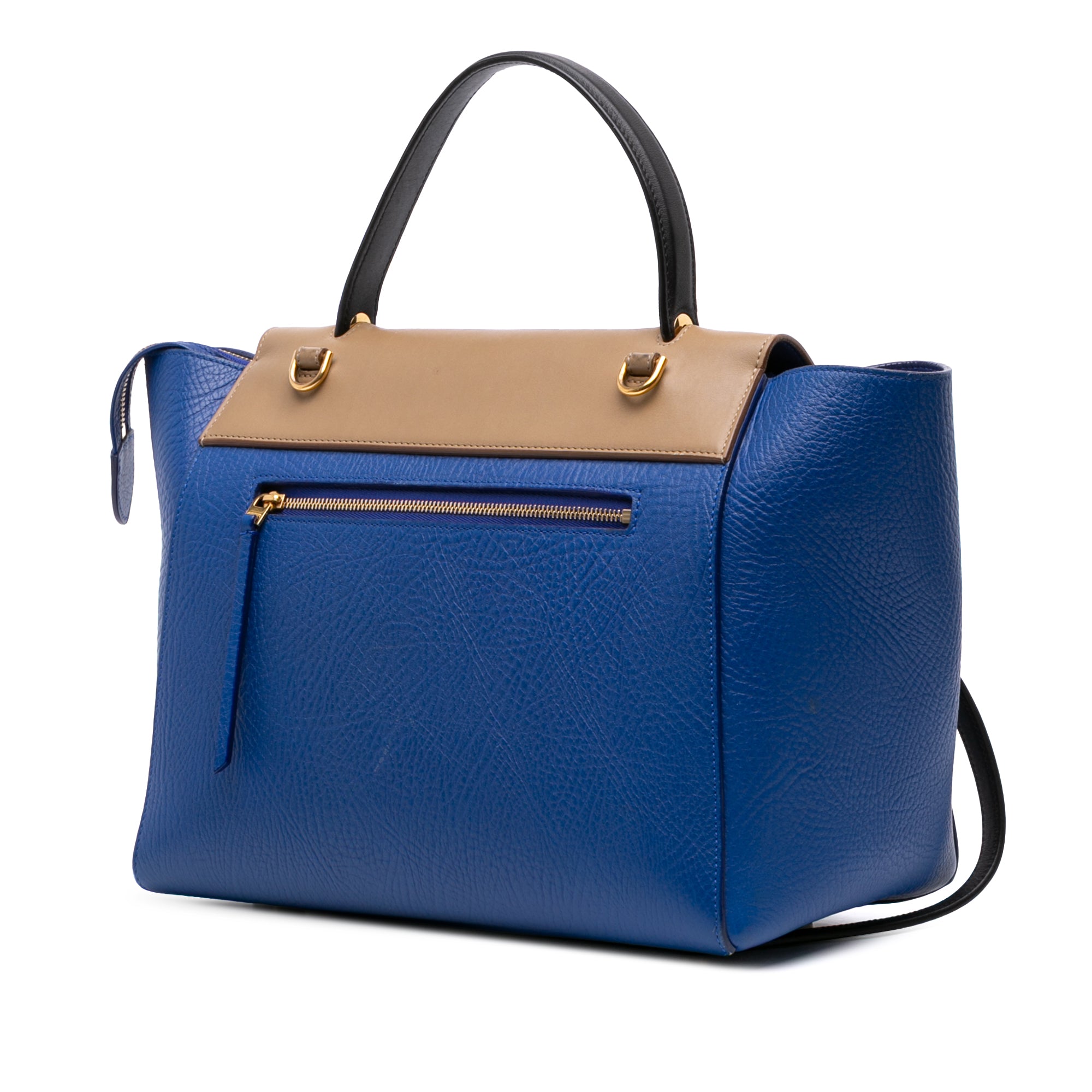 Mini Tricolor Grained Calfskin Belt Bag