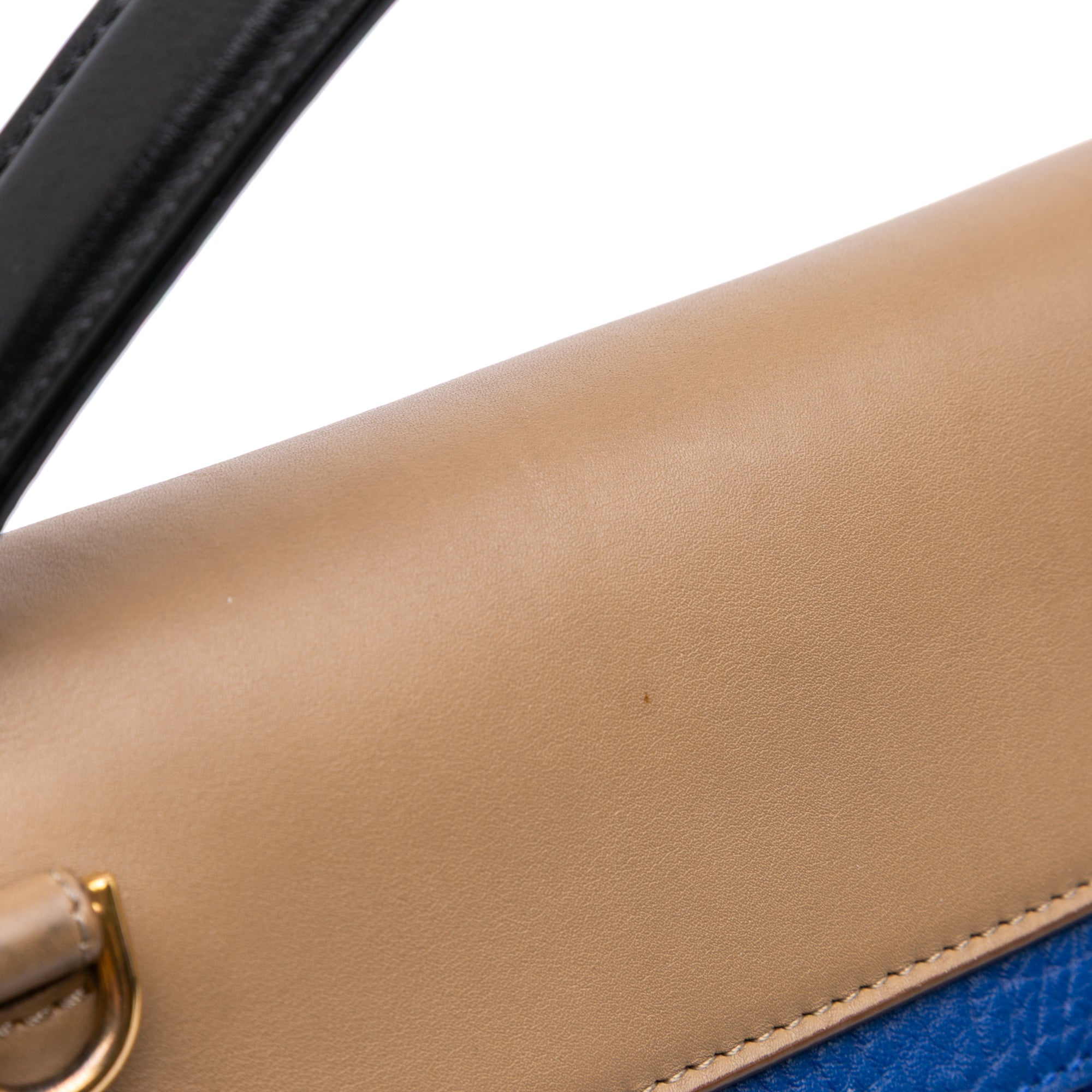 Mini Tricolor Grained Calfskin Belt Bag