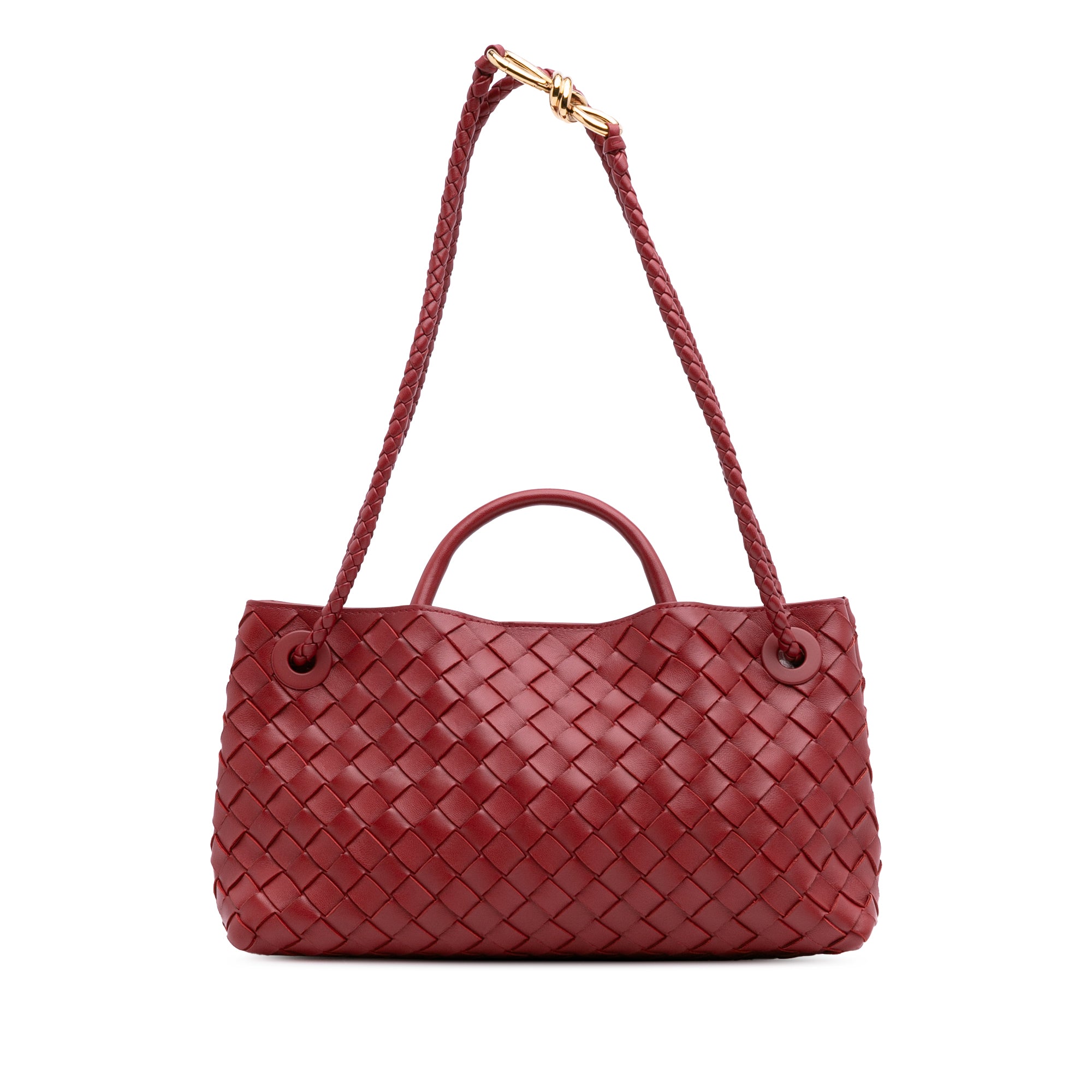 Lambskin Intrecciato East West Andiamo Top Handle Bag