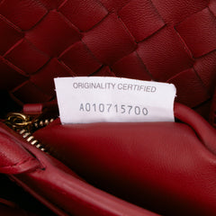 Lambskin Intrecciato East West Andiamo Top Handle Bag