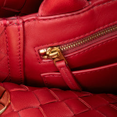 Lambskin Intrecciato East West Andiamo Top Handle Bag