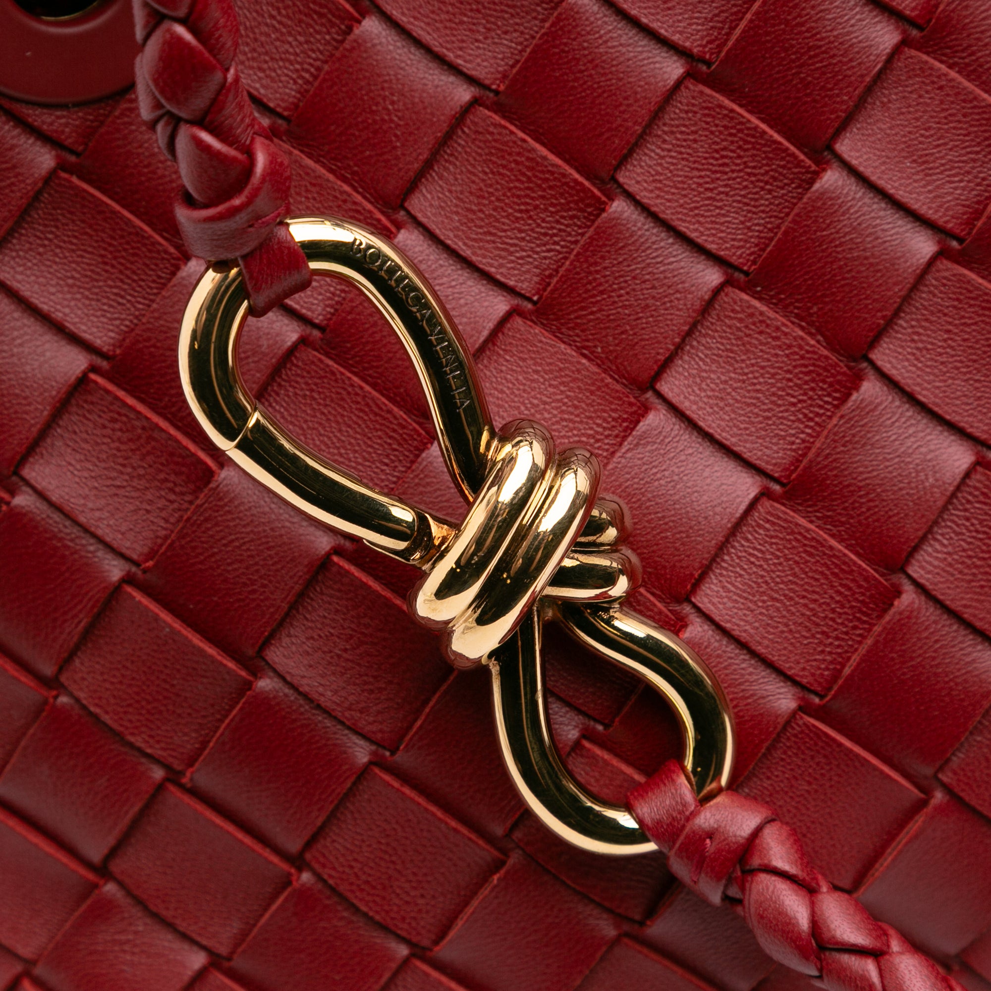 Lambskin Intrecciato East West Andiamo Top Handle Bag
