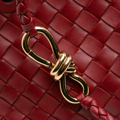 Lambskin Intrecciato East West Andiamo Top Handle Bag