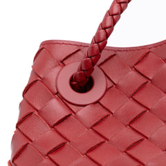Lambskin Intrecciato East West Andiamo Top Handle Bag