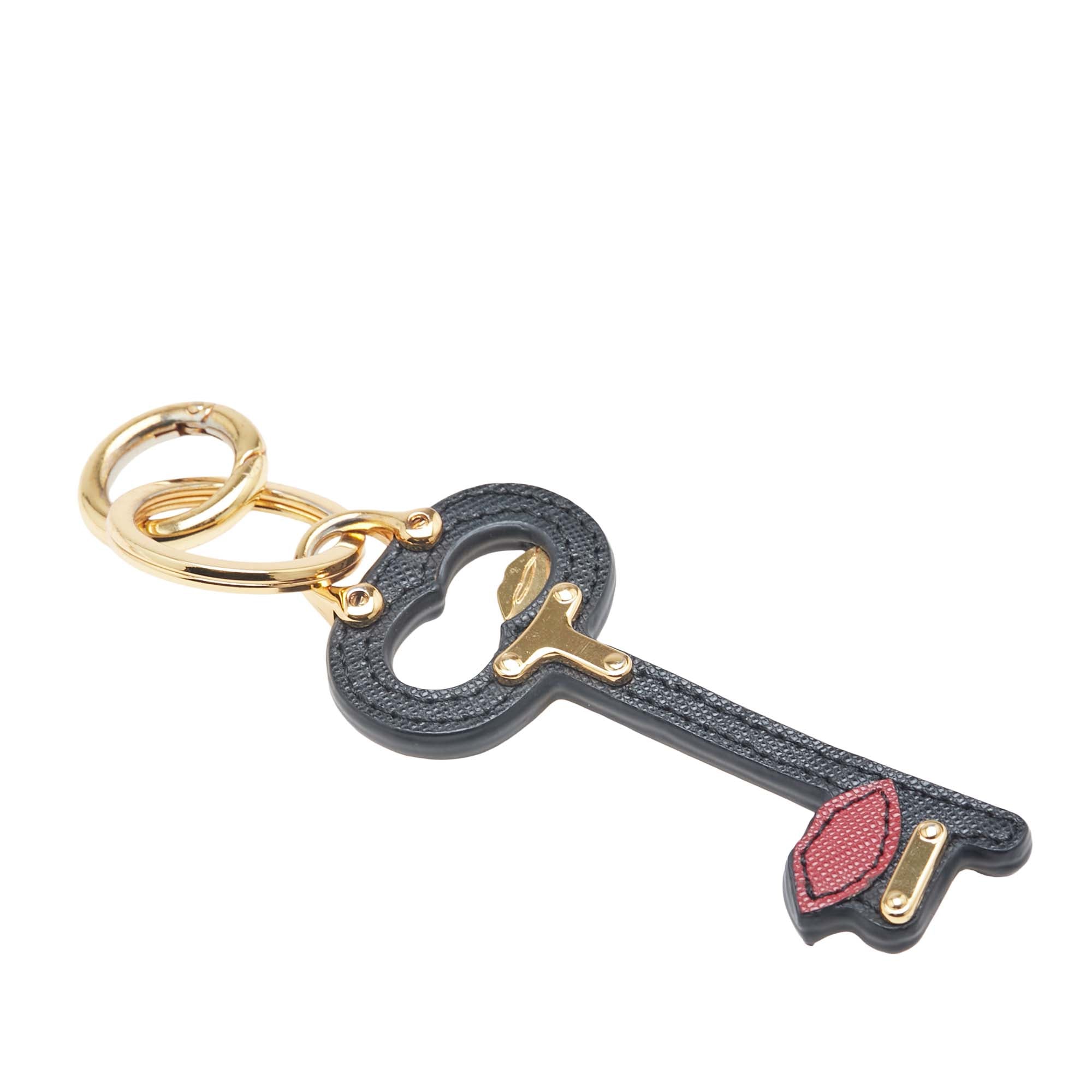 Saffiano Lip Key Chain