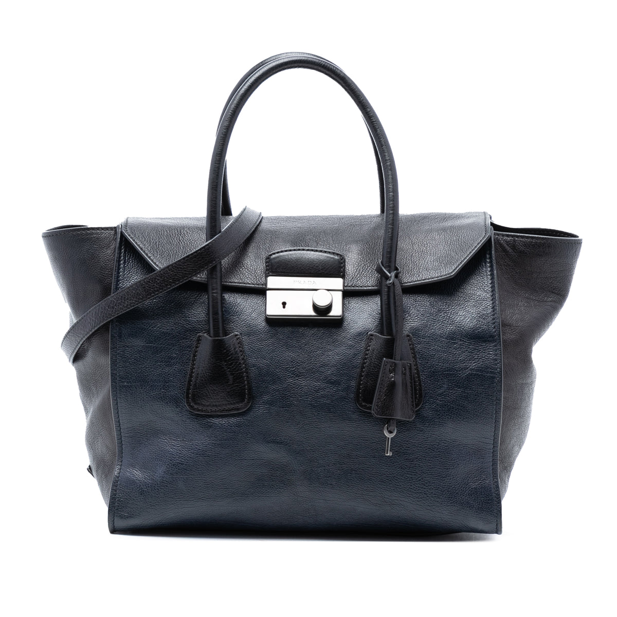 Bicolor Glace Calf Sound Lock Satchel