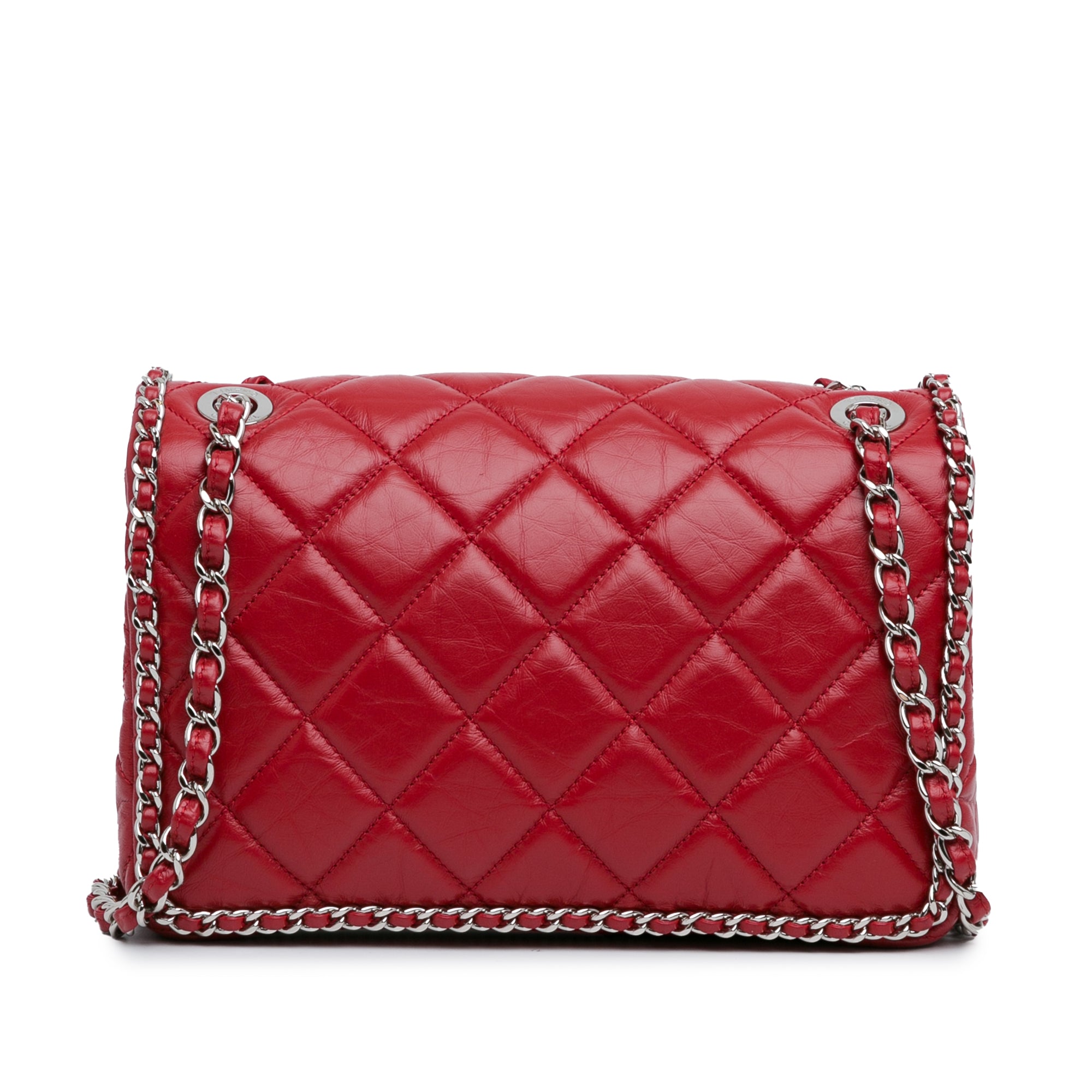 Crumpled Chain All Over Flap 