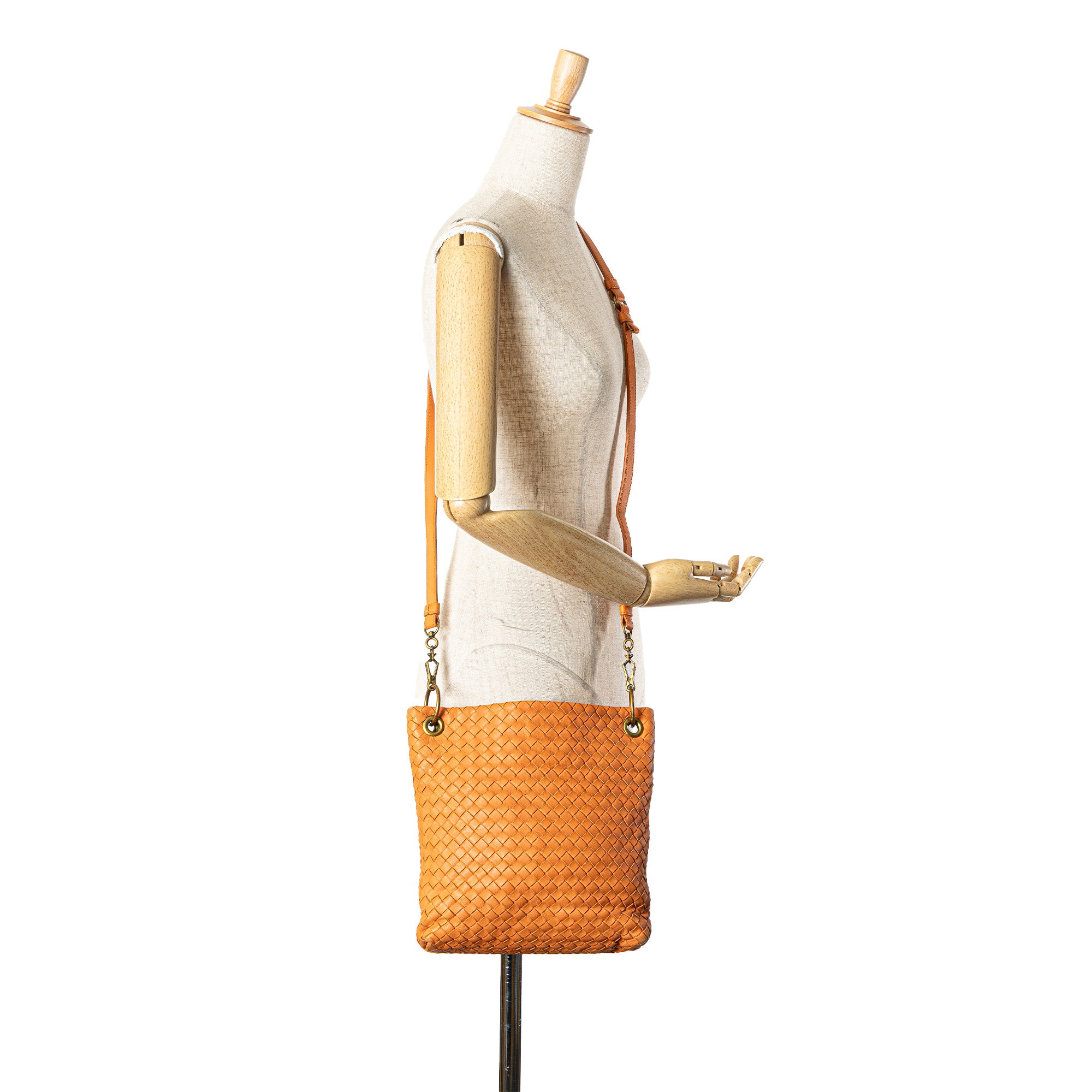 Leather Intrecciato Crossbody