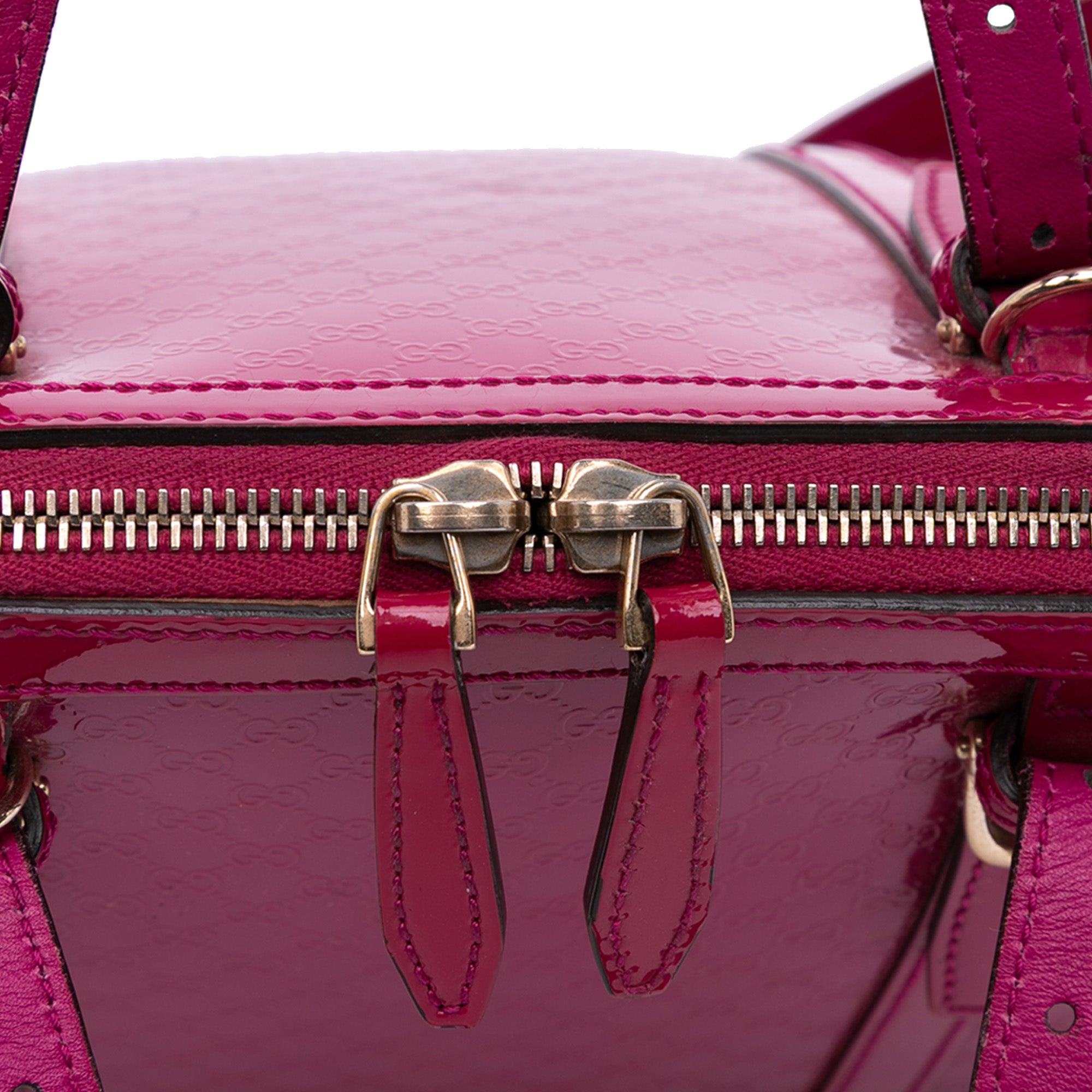 Medium Microguccissima Patent Nice Dome Satchel