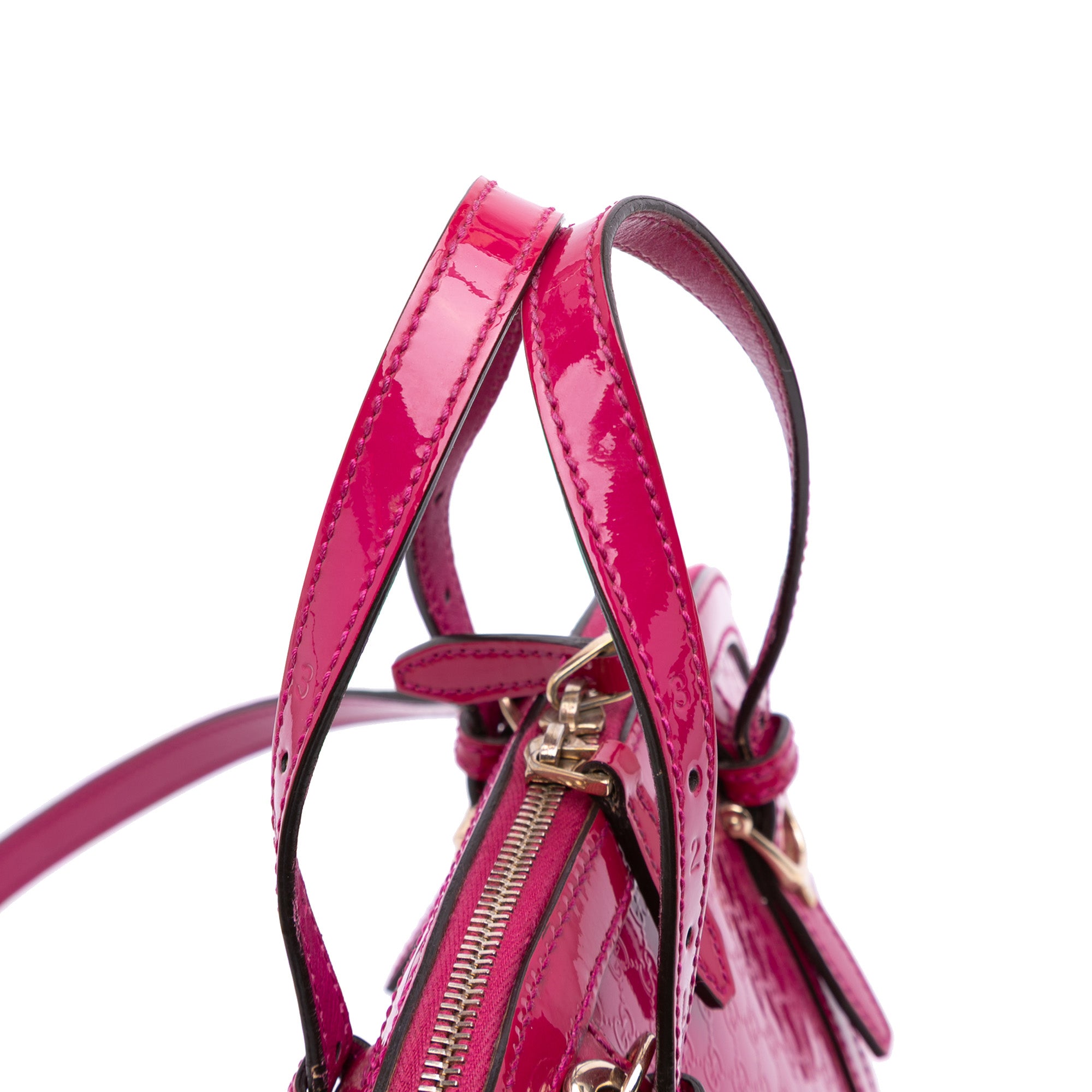 Medium Microguccissima Patent Nice Dome Satchel