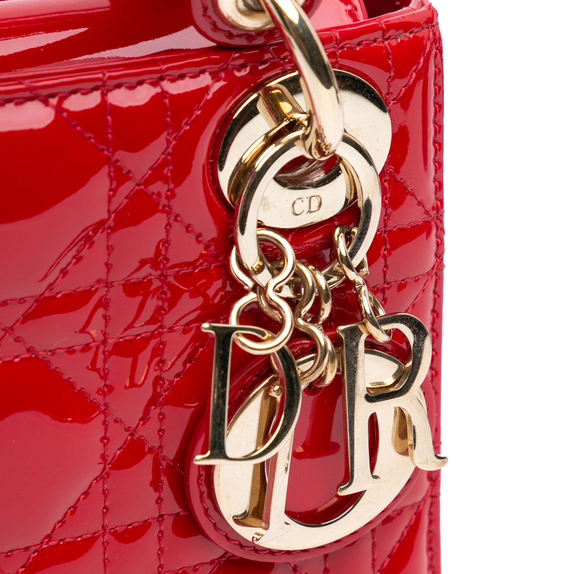 Mini Patent Cannage Lady Dior