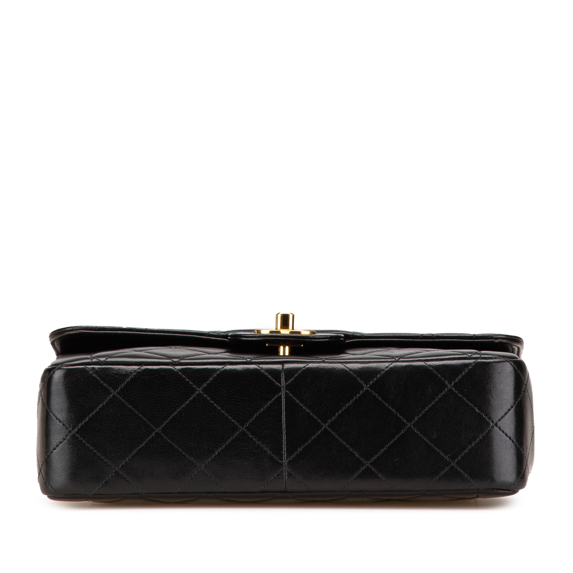 Medium CC Quilted Lambskin Border Single Flap
