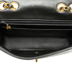 Medium CC Quilted Lambskin Border Single Flap