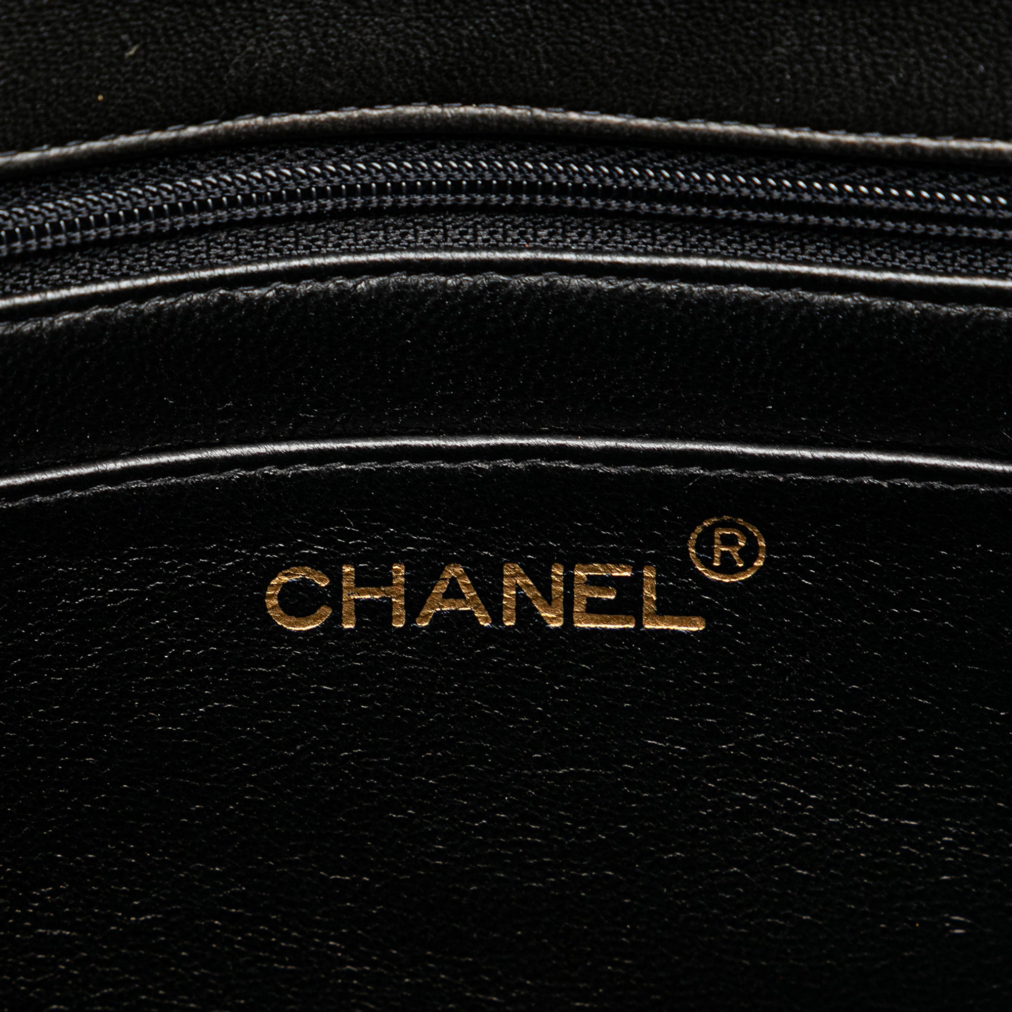 Medium CC Quilted Lambskin Border Single Flap