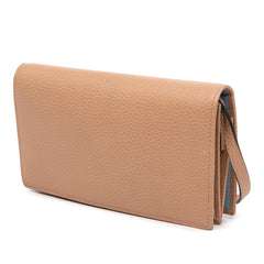 Dollar Calfskin Swing Wallet On Strap