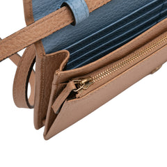 Dollar Calfskin Swing Wallet On Strap