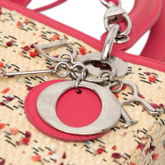 Medium Woven Raffia Lady Dior
